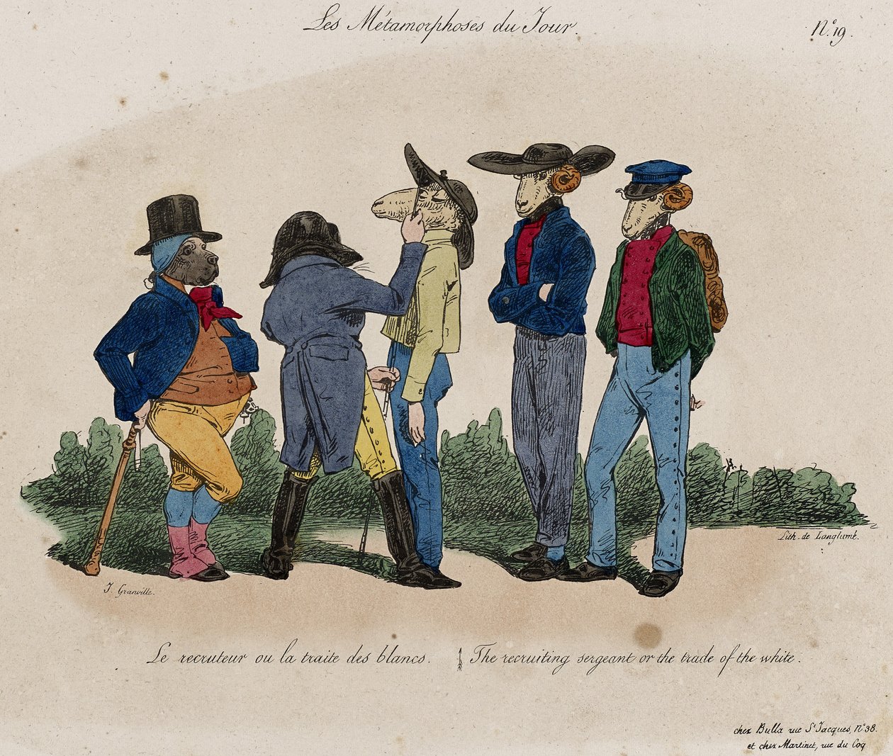 Les Metamorphoses du Jour, Nr. 19 von Grandville