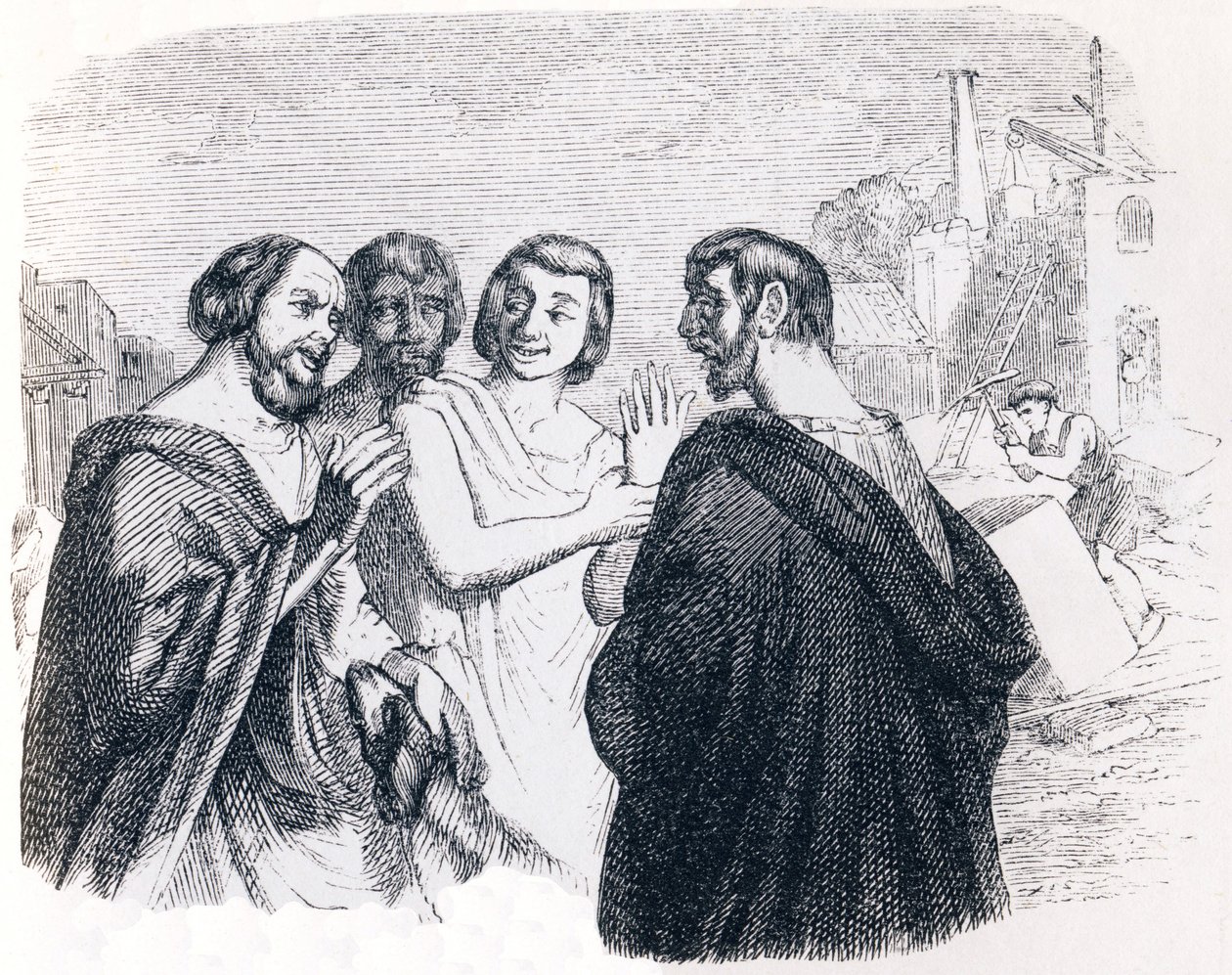 Rede des Sokrates - Fabeln von La Fontaine von Grandville