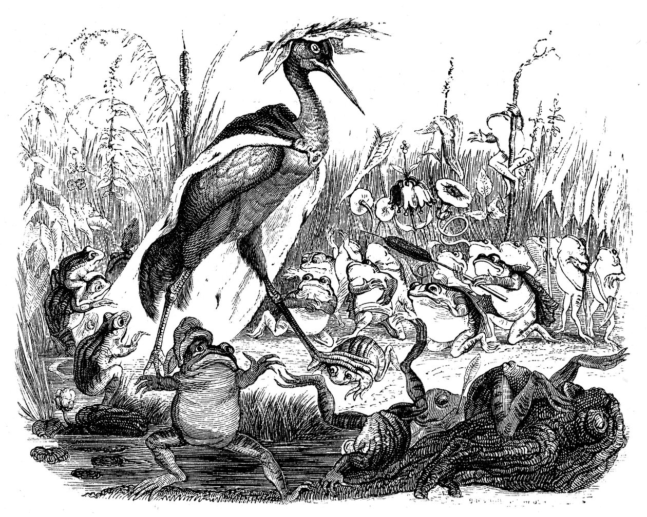 Die Frösche bitten den König, Illustration aus 