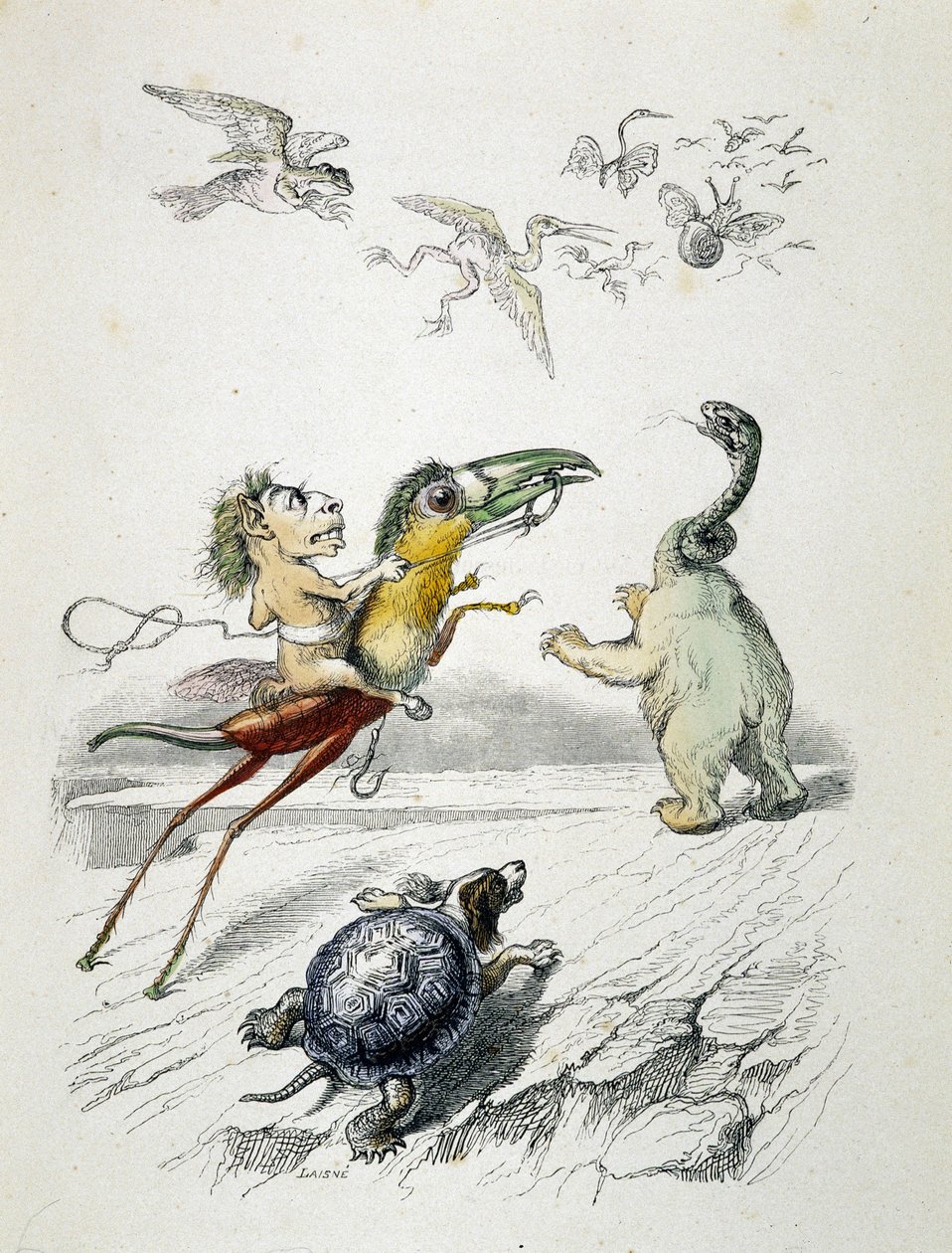 Die Jagd (fabelhaftes Tierrennen) von Grandville von Grandville