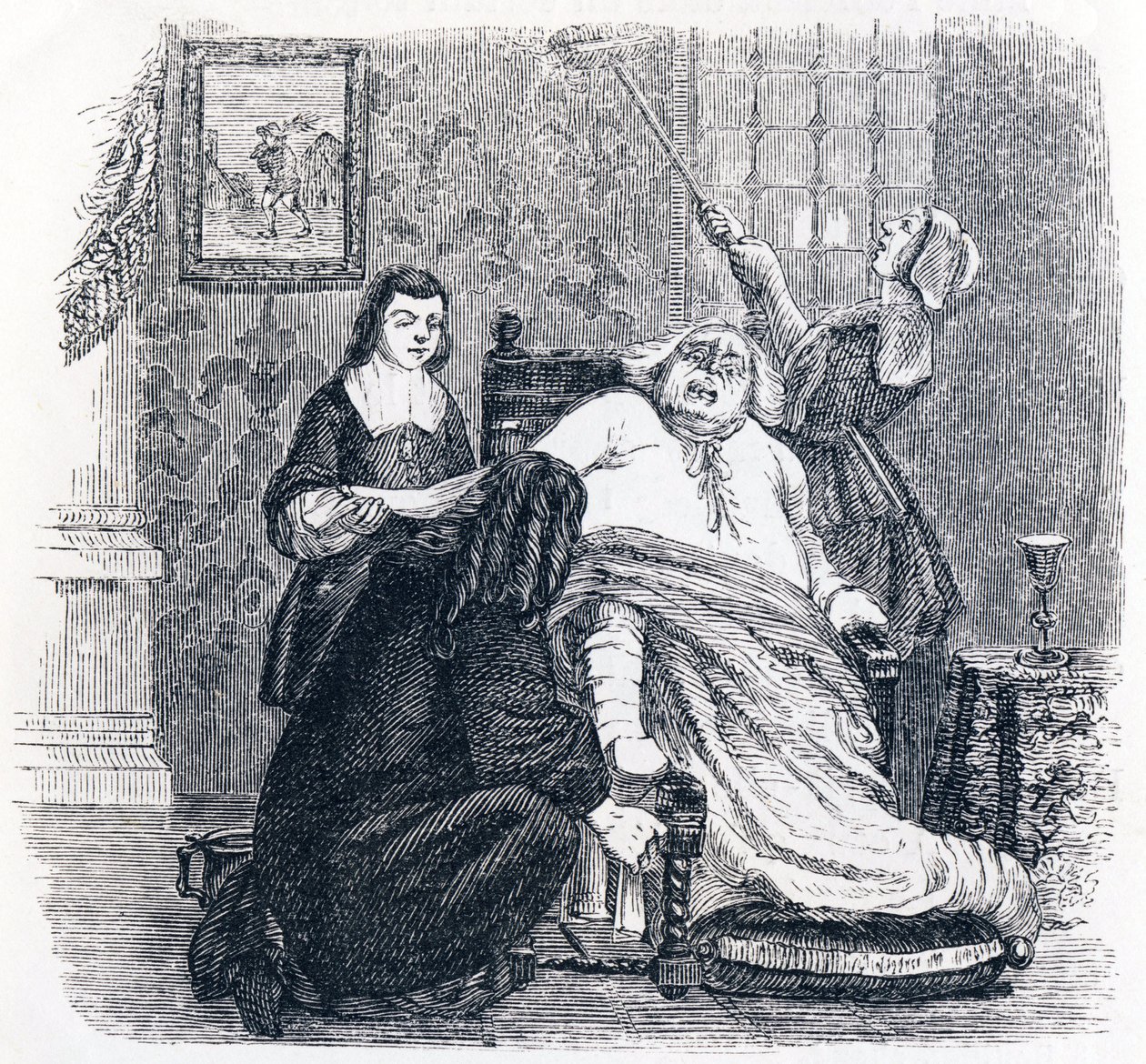 Der Tropfen und die Spinne - Fabeln von La Fontaine von Grandville