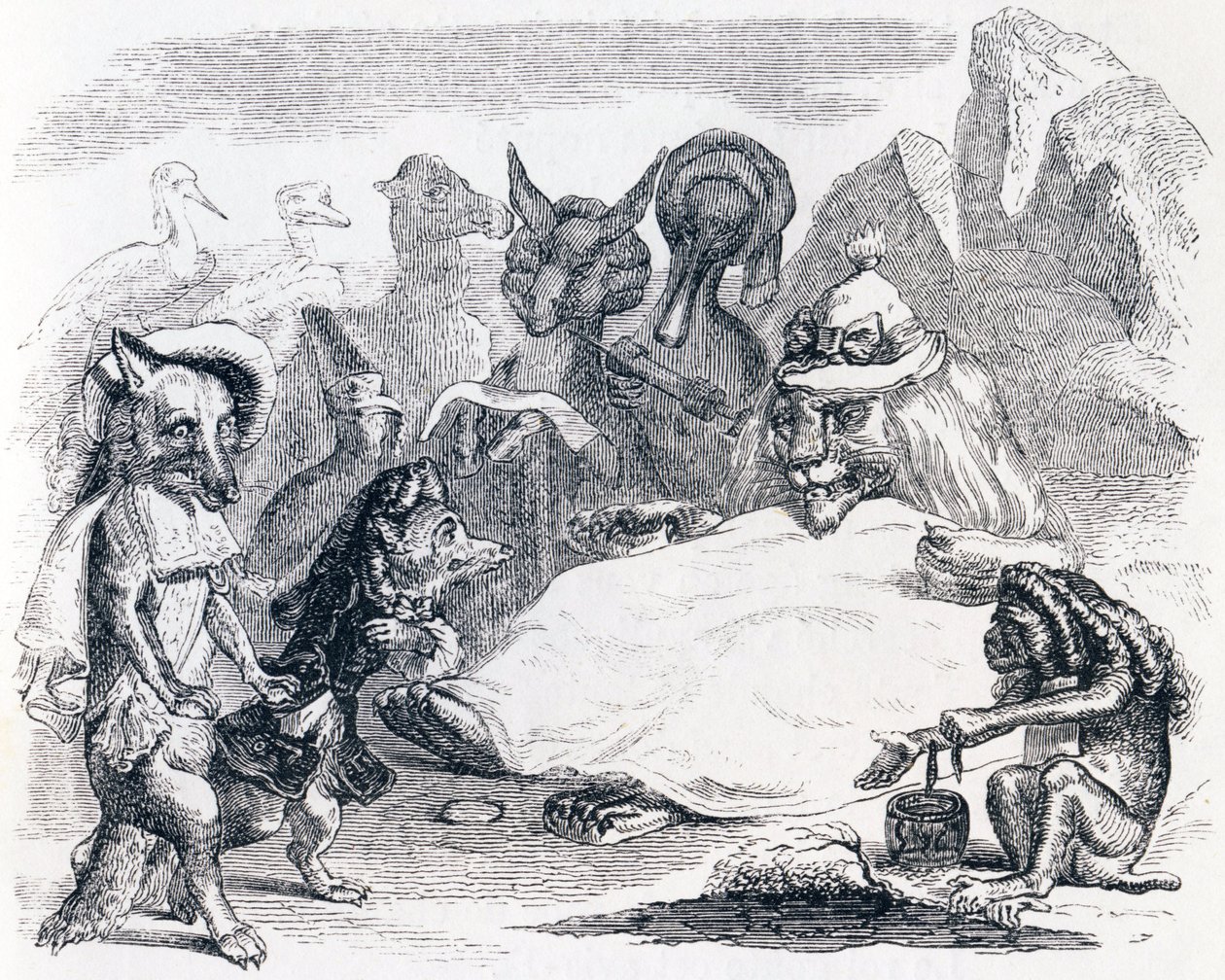 Der Löwe, der Wolf und der Fuchs von Grandville