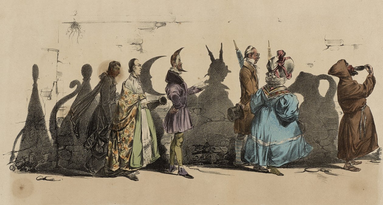 La Caricature; Les Ombres Portees, Nr. 5 von Grandville 1803 47 Grandville 1803 47