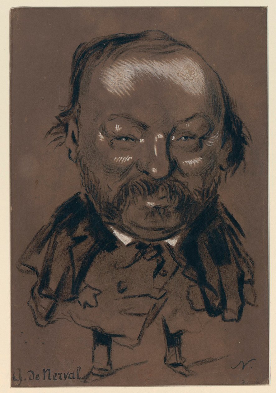 Gérard de Nerval - Karikatur von Nadar von Gerard de Nerval
