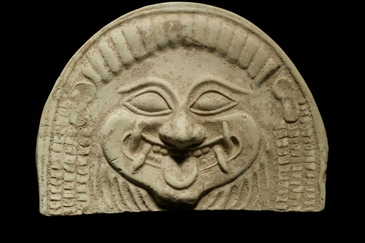 Antefix eines Gorgonenhauptes, aus Tarent, ca. 6. Jahrhundert v. Chr. von Greek