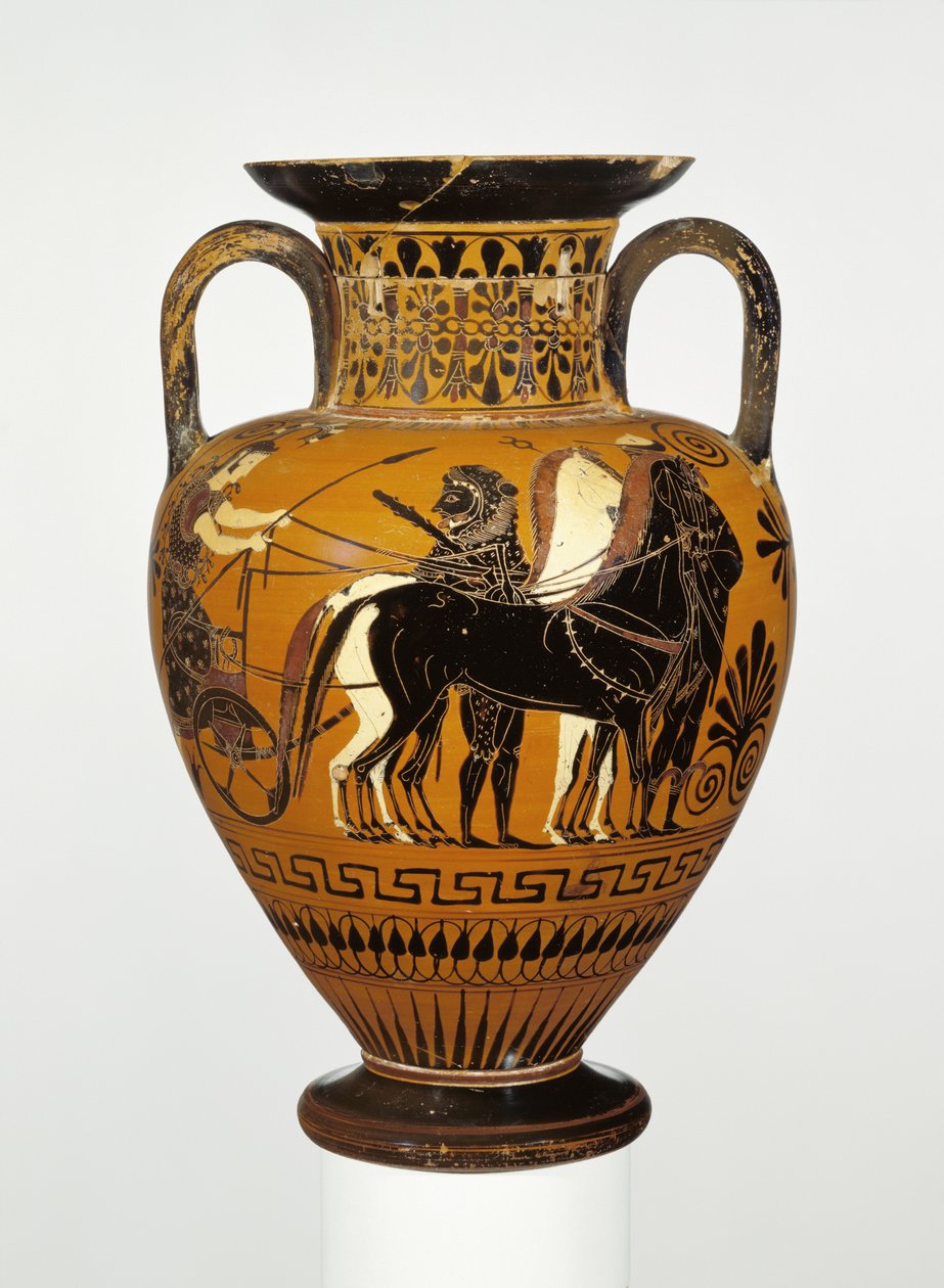 Attische schwarzfigurige Halsamphore mit Apotheose des Herakles von Greek