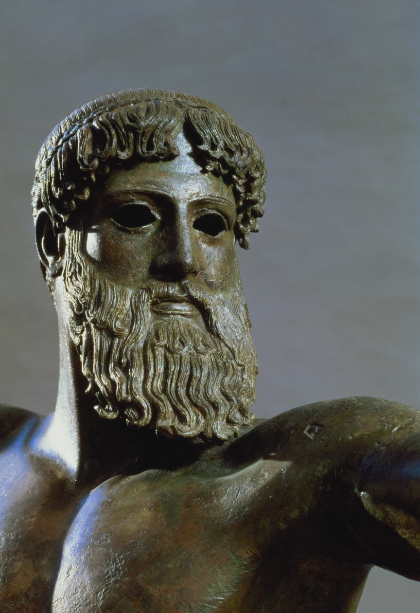 Kopf des Poseidon (Detail) von Greek