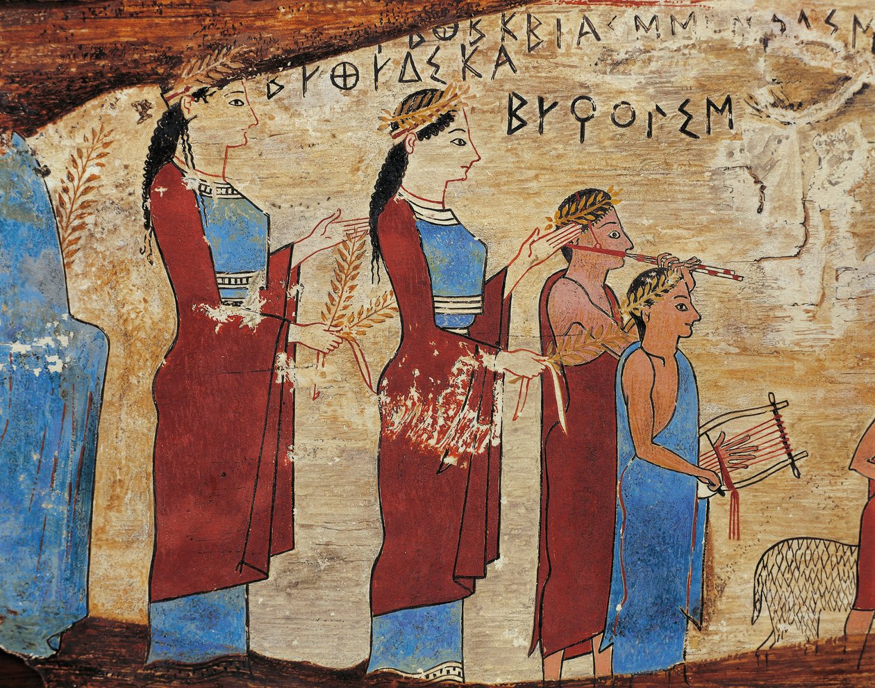 Votivtafel aus der Pitsa-Höhle bei Sikyon (Detail) von Greek