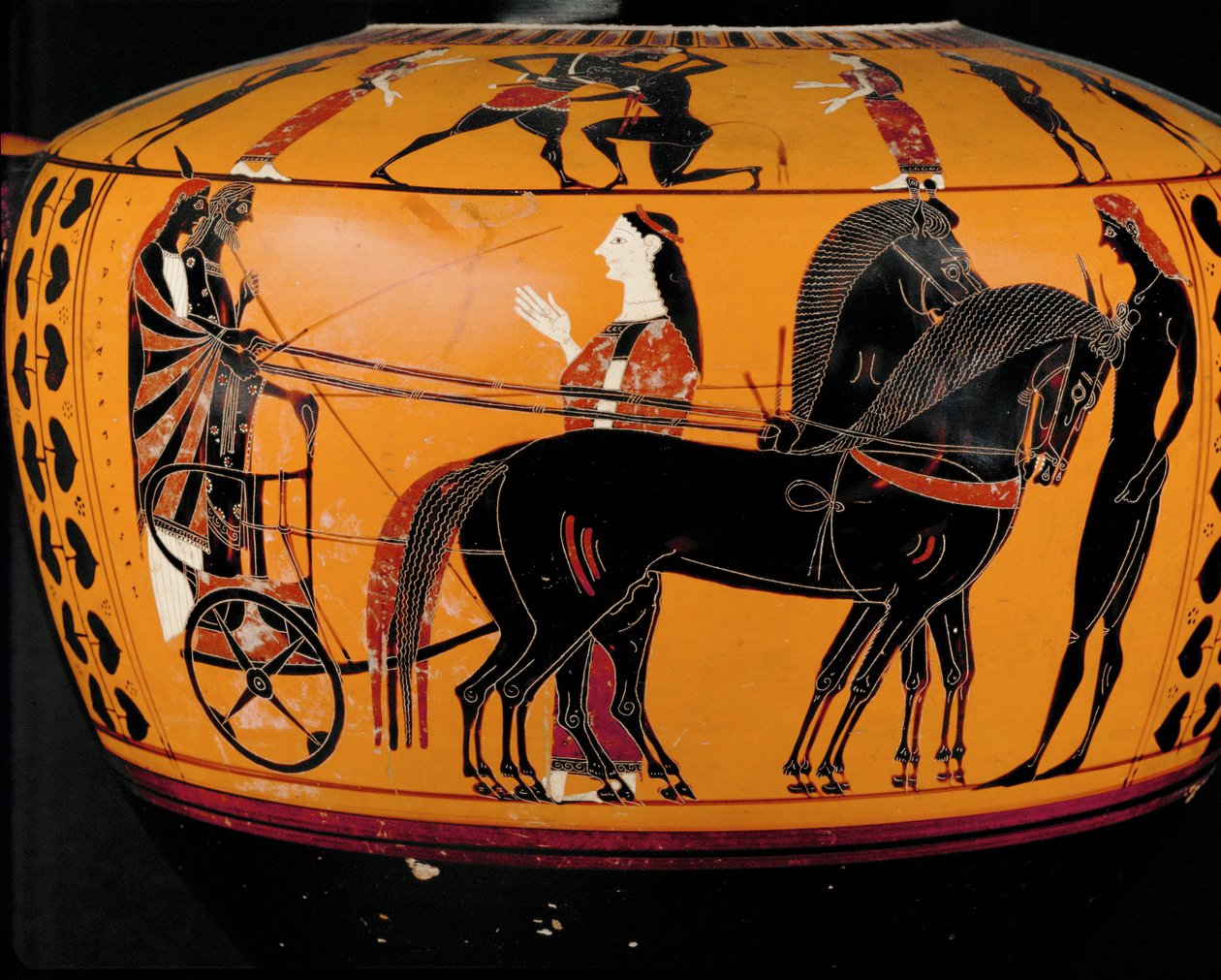 Abfahrt des Kriegers in einem Aurige von Greek Greek