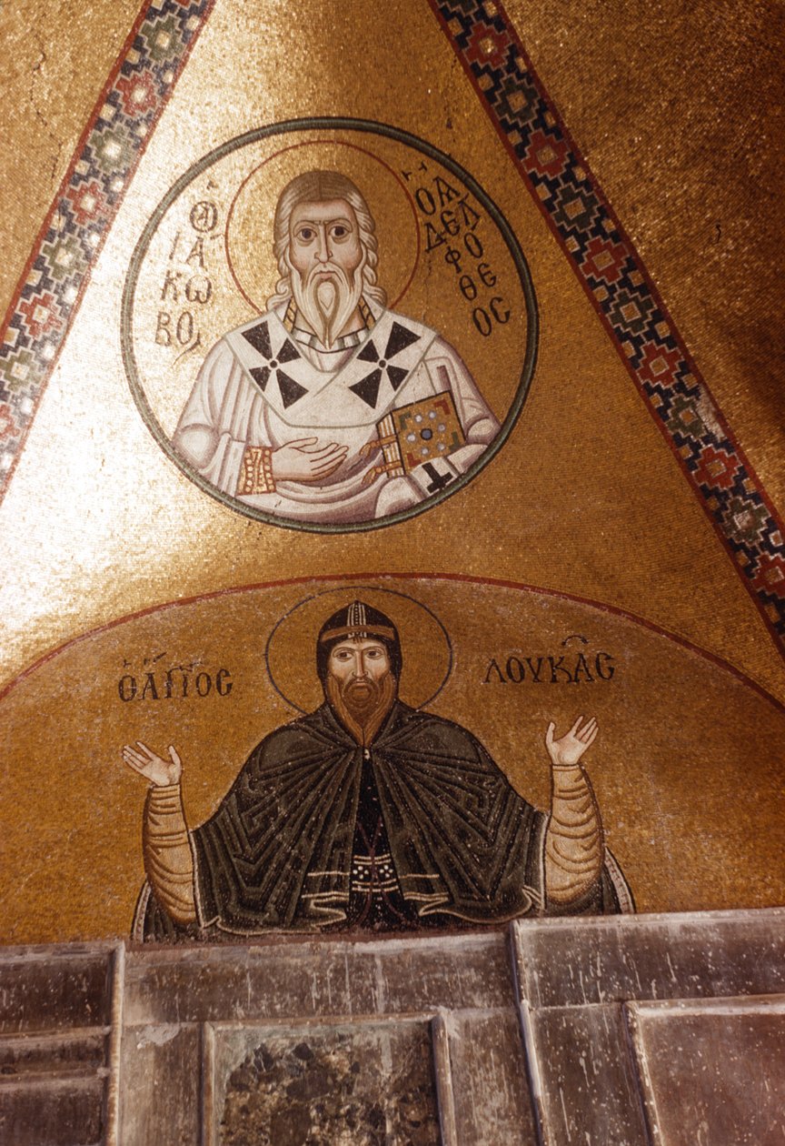 Hosios Loukas und Jakobos Adelphoteos, Mosaiken im Katholikon von Greek School