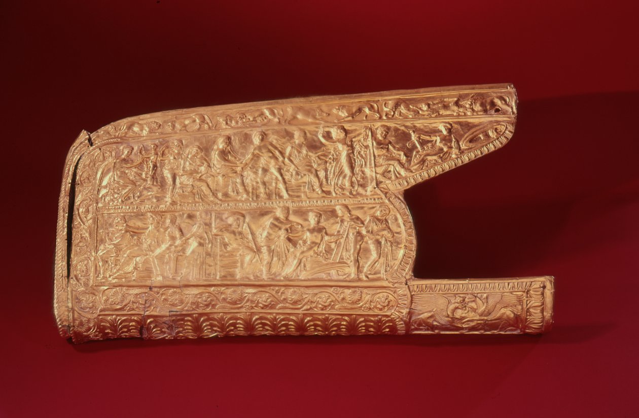 Gorytus mit Reliefdekoration, spätes 4. - frühes 5. Jahrhundert v. Chr. (Gold) von Greek School