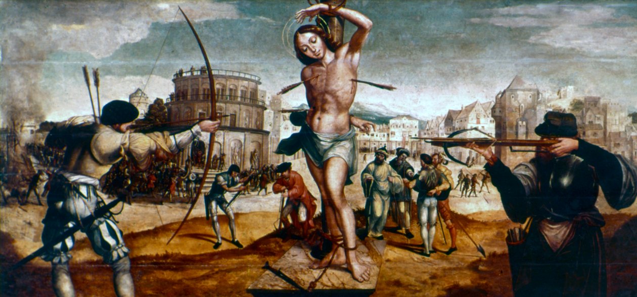 Das Martyrium des heiligen Sebastian, 16. Jahrhundert von Gregorio Lopez