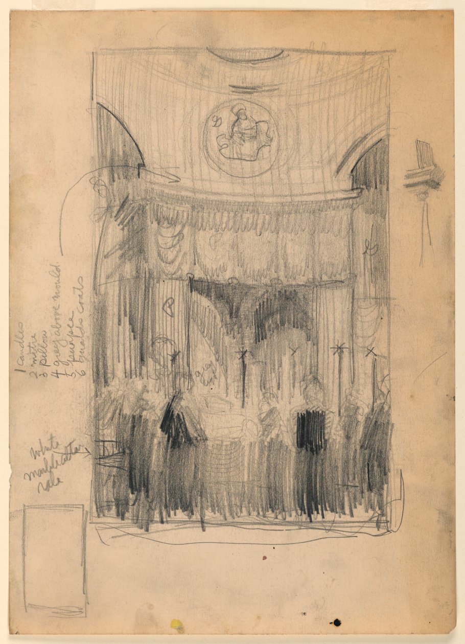 Beerdigung von Kardinal James Gibbons in der römisch-katholischen Kathedrale, Baltimore, MD von Griffith Baily Coale
