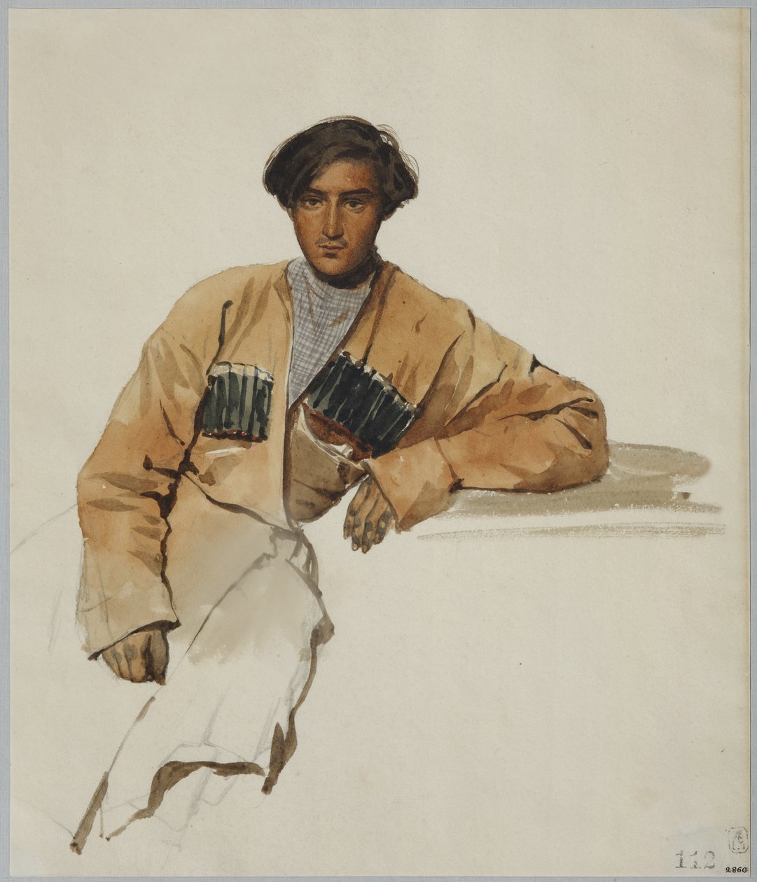 Porträt von Christophor Dmitrievich Sanikidze von Grigori Grigorevich Gagarin