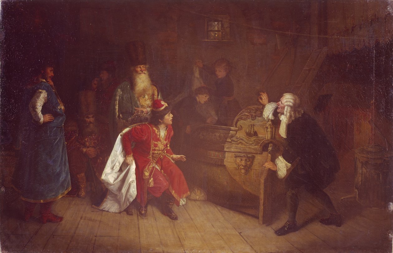 Der Großvater der russischen Flotte, 1871 von Grigori Grigorievich Mjasoedov