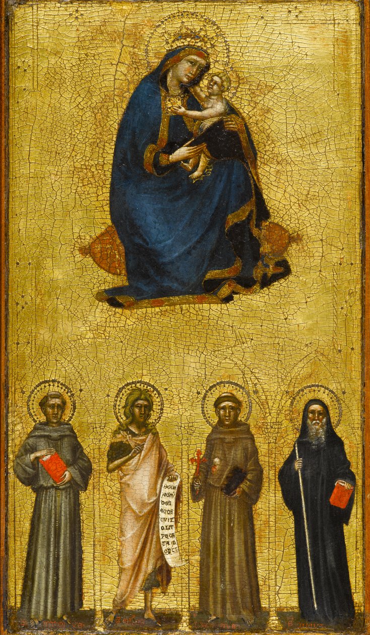Madonna und Kind mit Heiligen, ca. 1360 von Guariento di Arpo