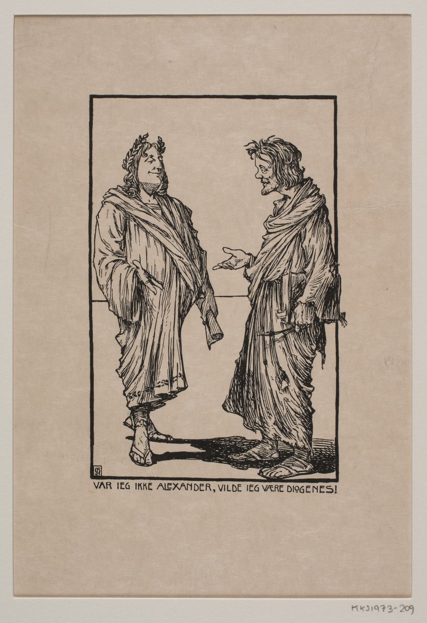 Alexander und Diogenes von Gudmund Hentze