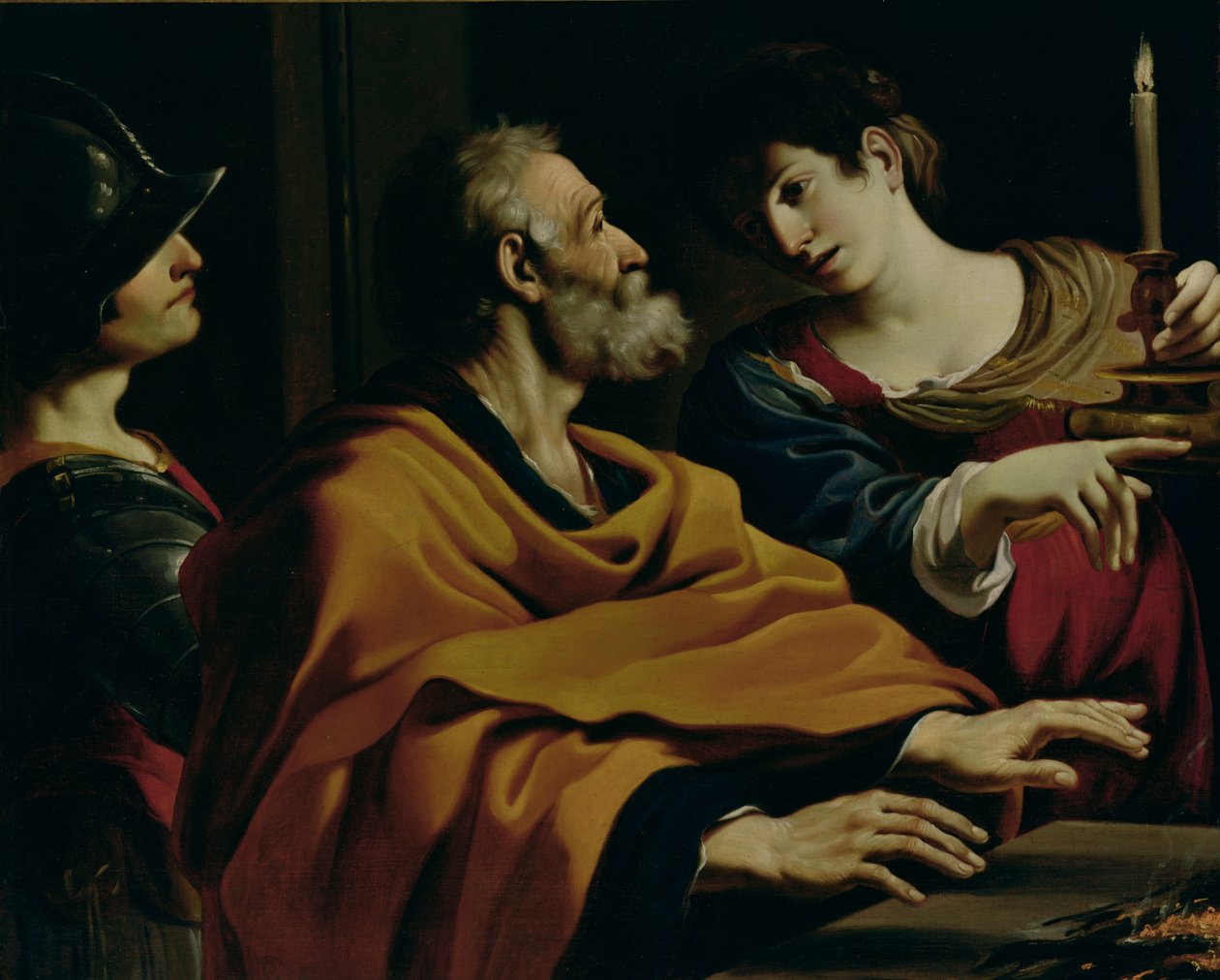 Die Verleugnung des Heiligen Petrus von Giovanni Francesco Barbieri