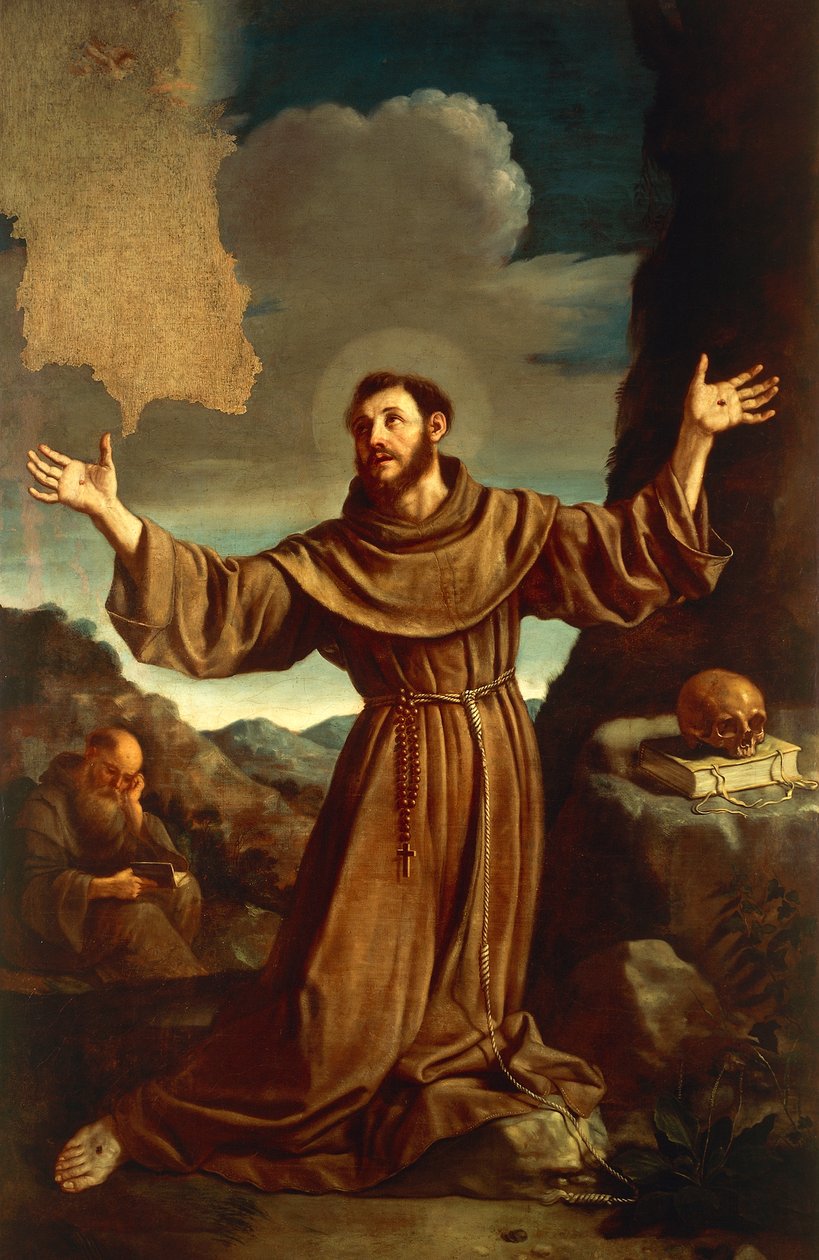 Der heilige Franz von Assisi empfängt die Stigmata von Guercino