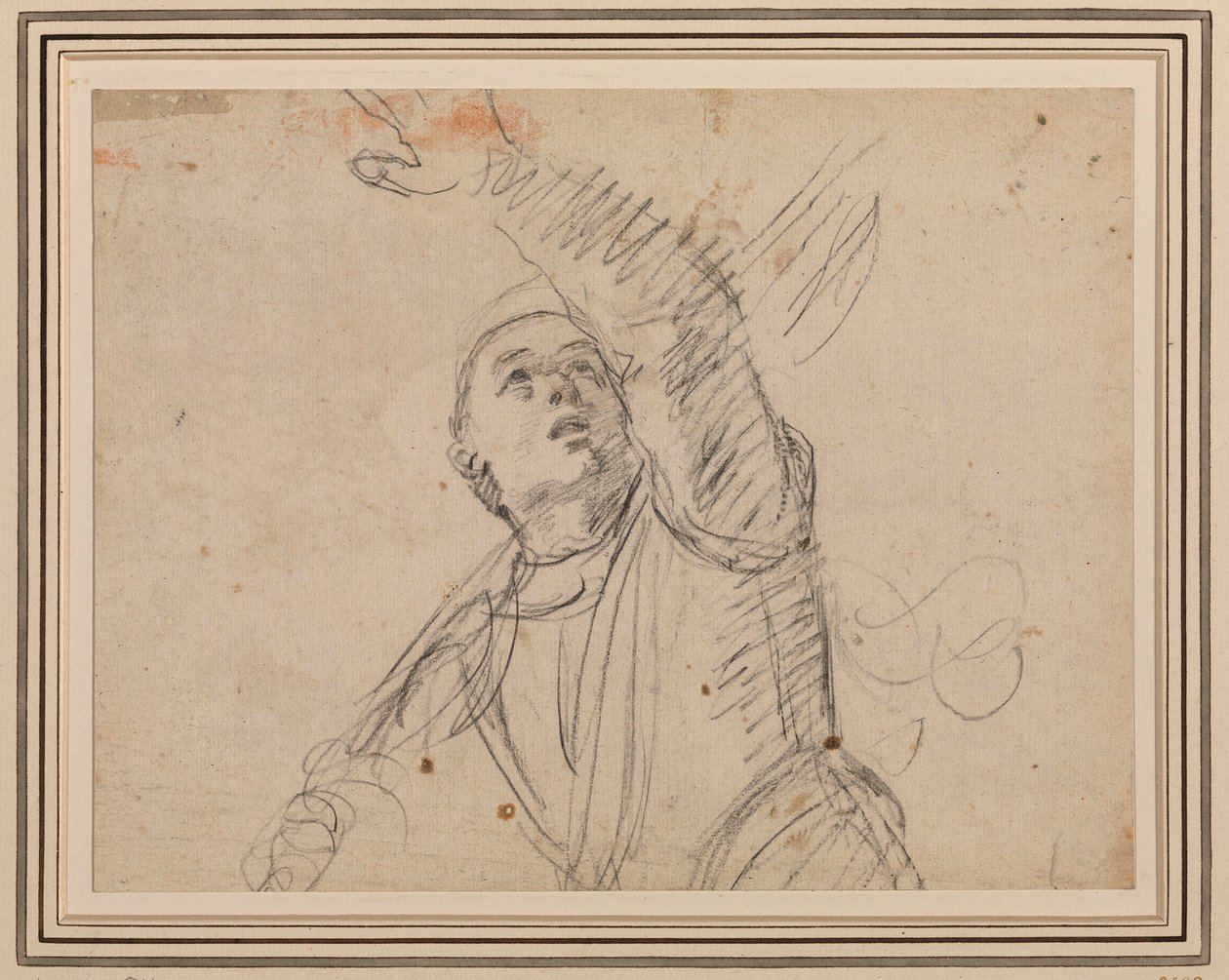 Guercino - Ein Soldat, nach dem Soldaten in An. Carraccis Auferstehung, Maisons-Lafitte von Guercino