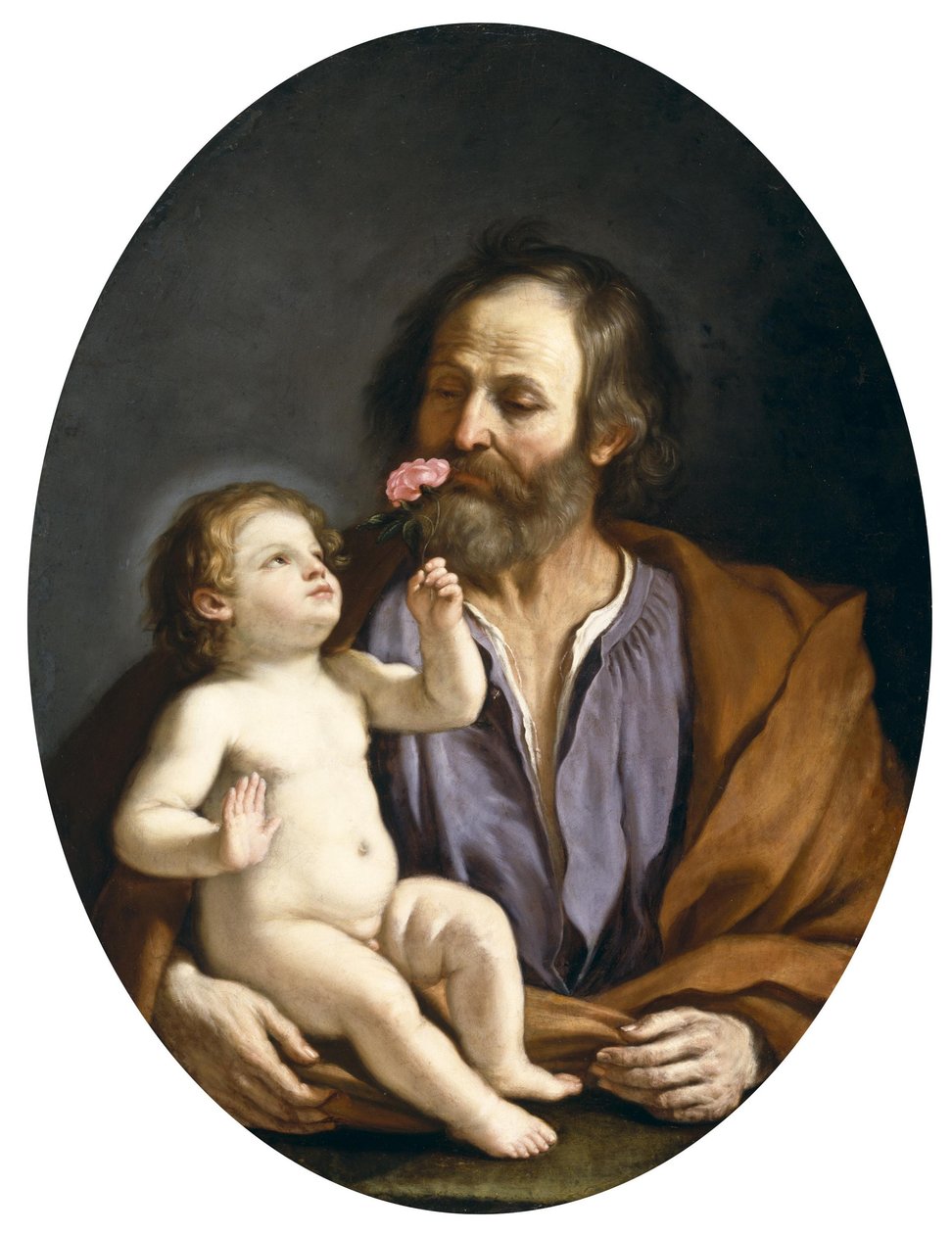 Guercino - Heiliger Josef mit dem Christuskind, ca. 1637 von Guercino