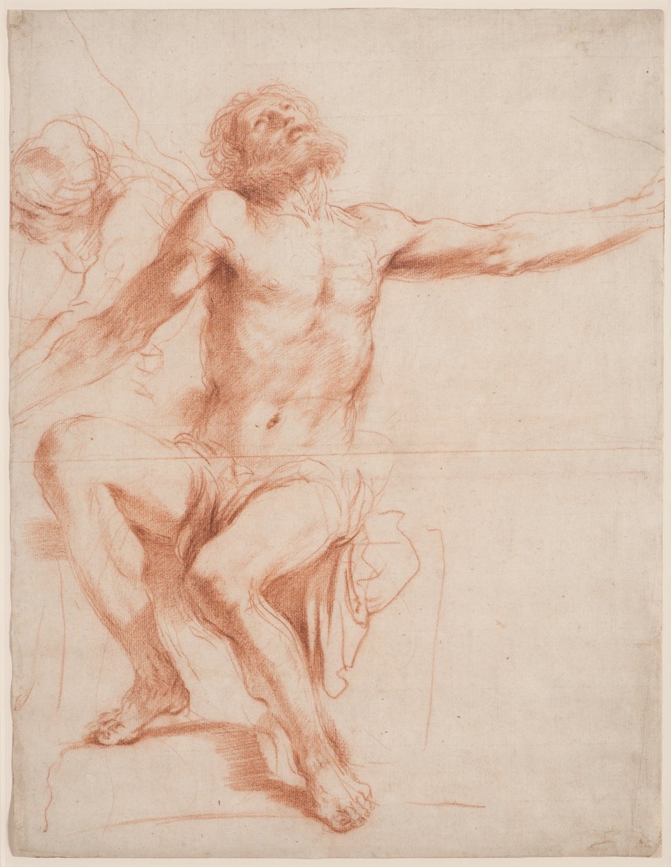 Sitzende männliche Figur von Guercino