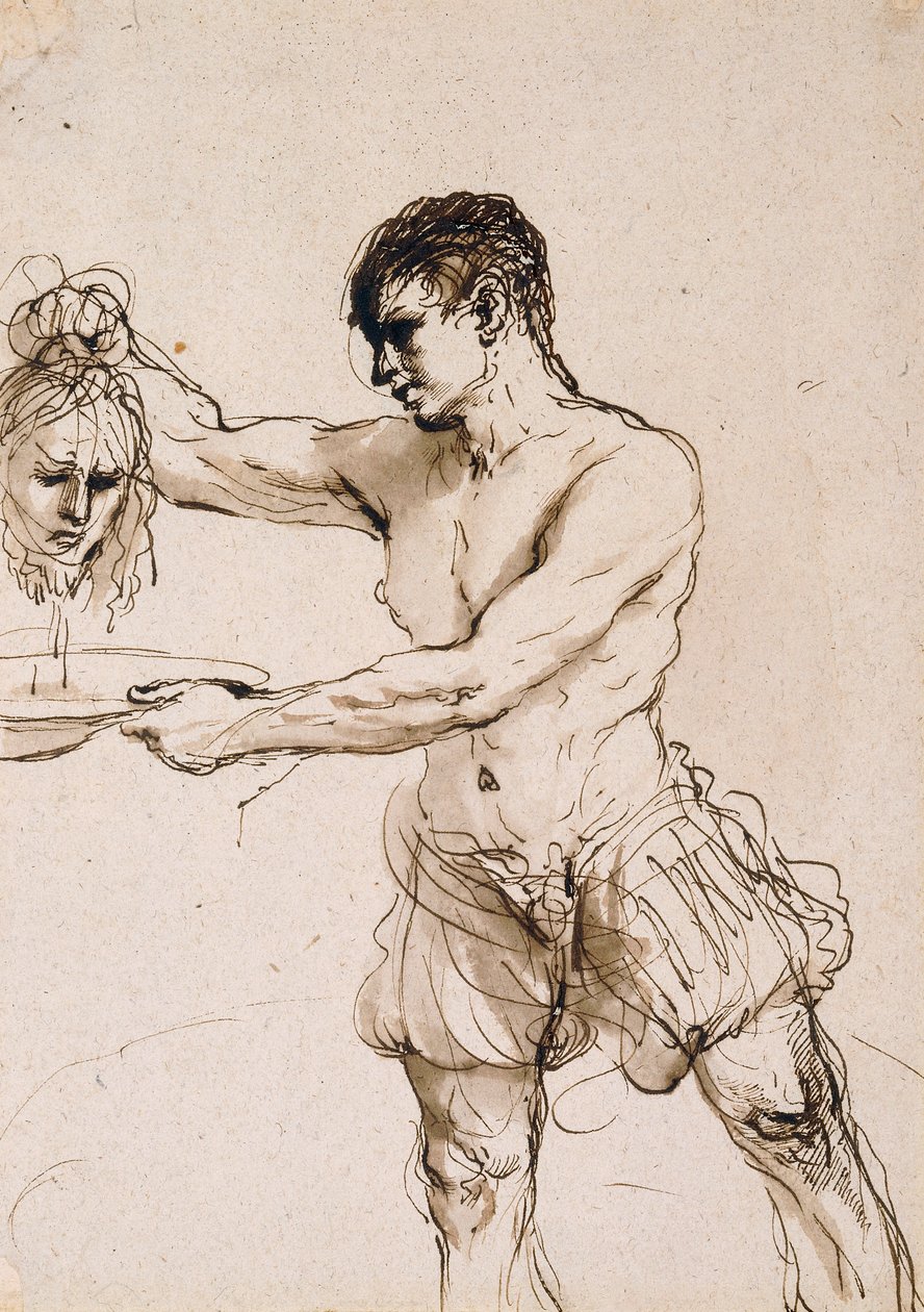 Der Henker hält den Kopf von Johannes dem Täufer, ca. 1637 von Guercino