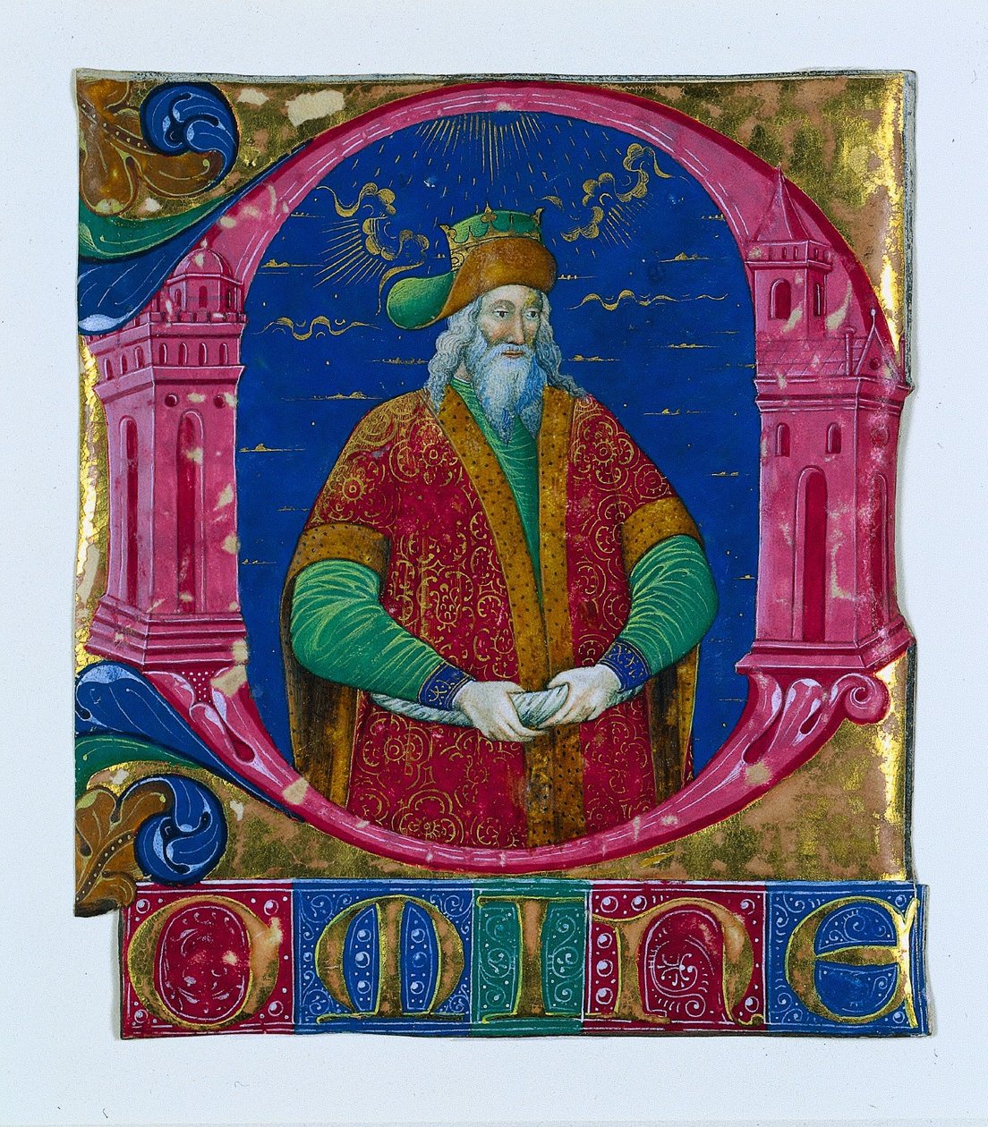 Initiale D[omine] aus einem Chorbuch: König Salomo, ca. 1470-1480 von Guglielmo Giraldi del Magri [or del