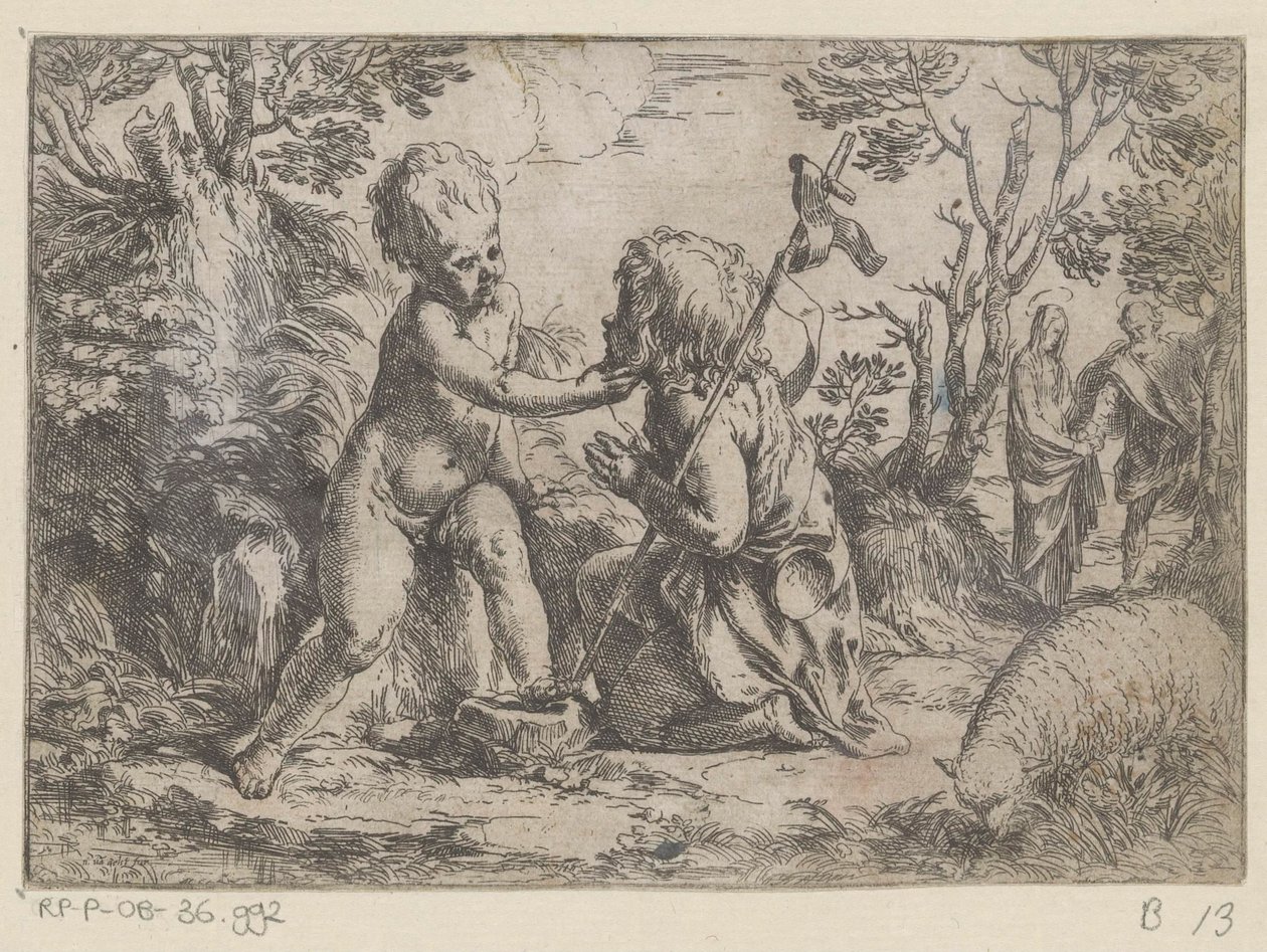 Das Christuskind und der junge Johannes der Täufer von Guido Reni