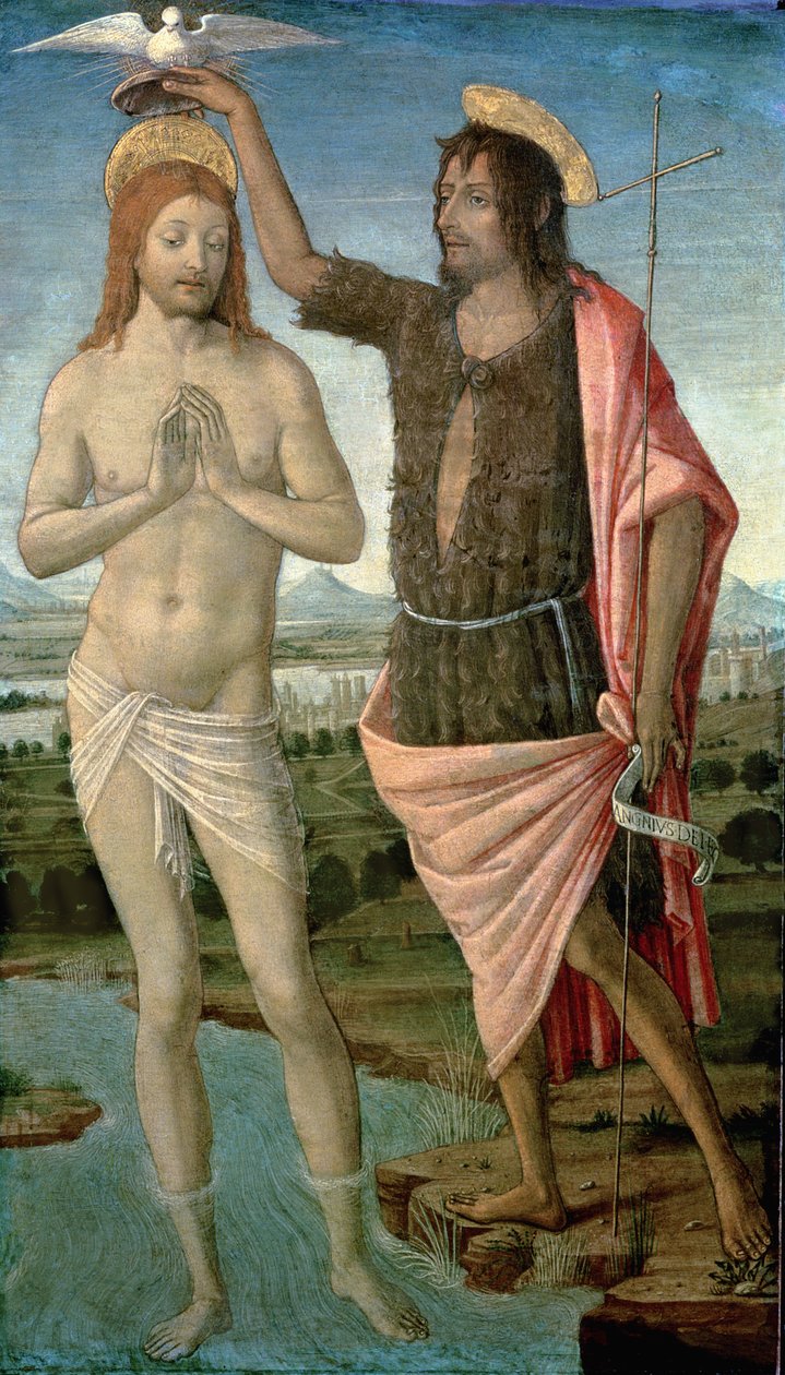 Die Taufe Christi, 1486 von Guidoccio di Giovanno Cozzarelli
