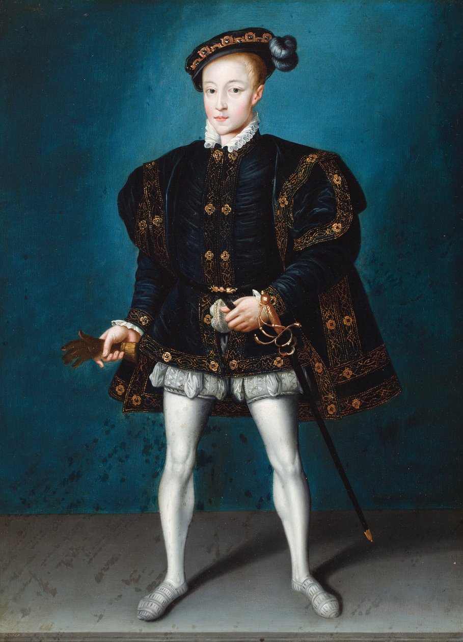 Porträt von Edward VI von Guillaume (manner of) Scrots