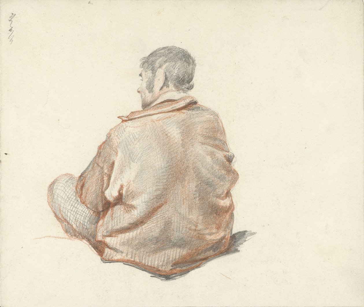 Sitzender Mann, von hinten gesehen von Guillaume Anne van der Brugghen