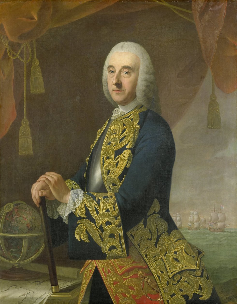 Porträt von Vizeadmiral Hendrik Lijnslager, Sohn von Harmen Lijnslager und Judith Allijn von Guillaume de Spinny