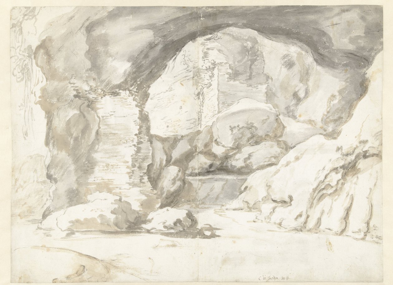 Ansicht in den Gewölben einer klassischen Ruine von Guilliam du Gardijn