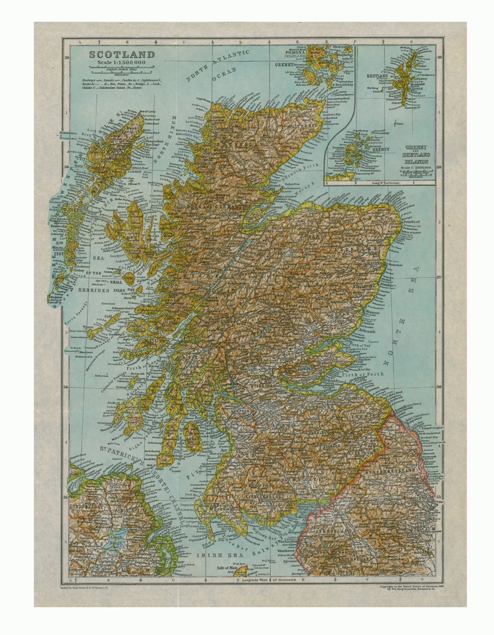 Karte von Schottland von Gull Engraving Company