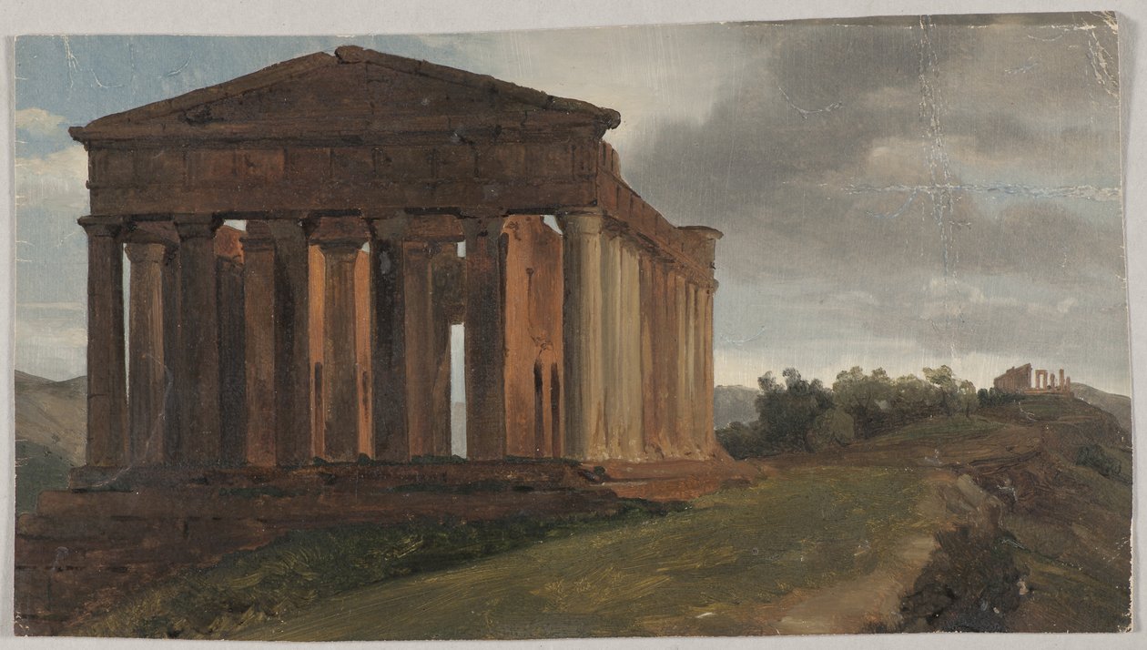 Ein Tempel in Agrigent, Sizilien von Gustaf Soderberg