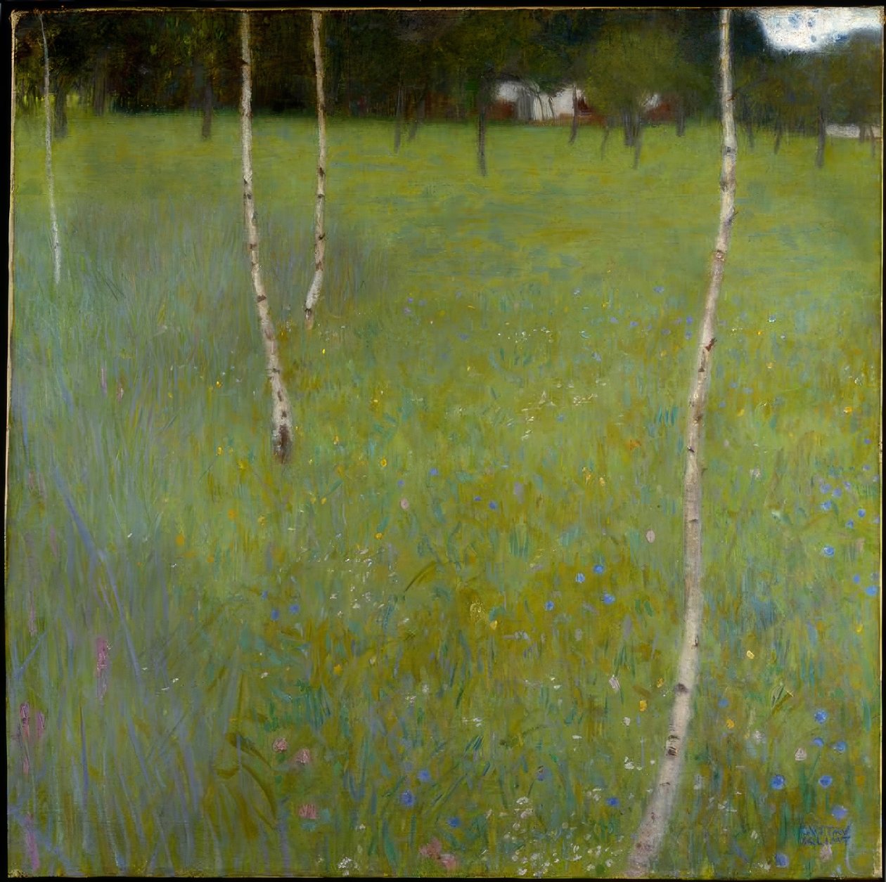 Bauernhaus mit Birken (Junge Birken) von Gustav Klimt
