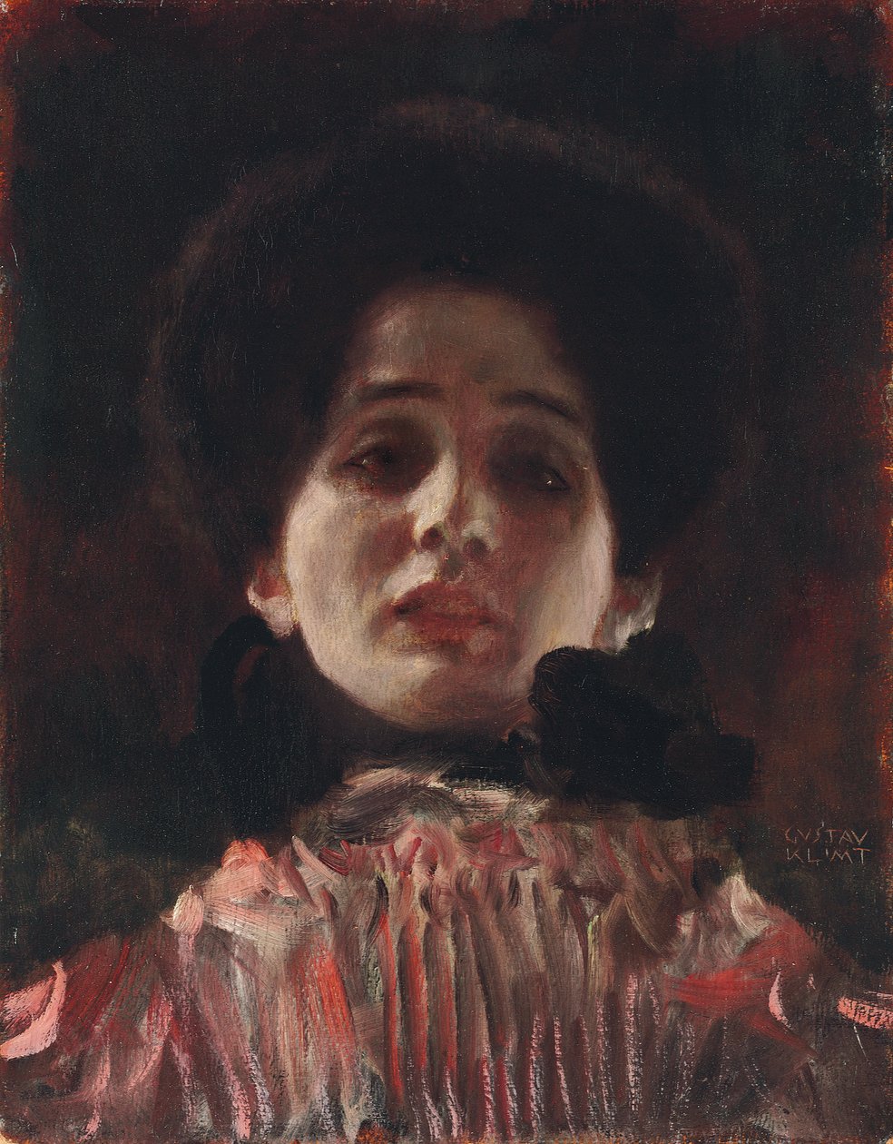 Porträt einer Dame en face, c.1898 von Gustav Klimt