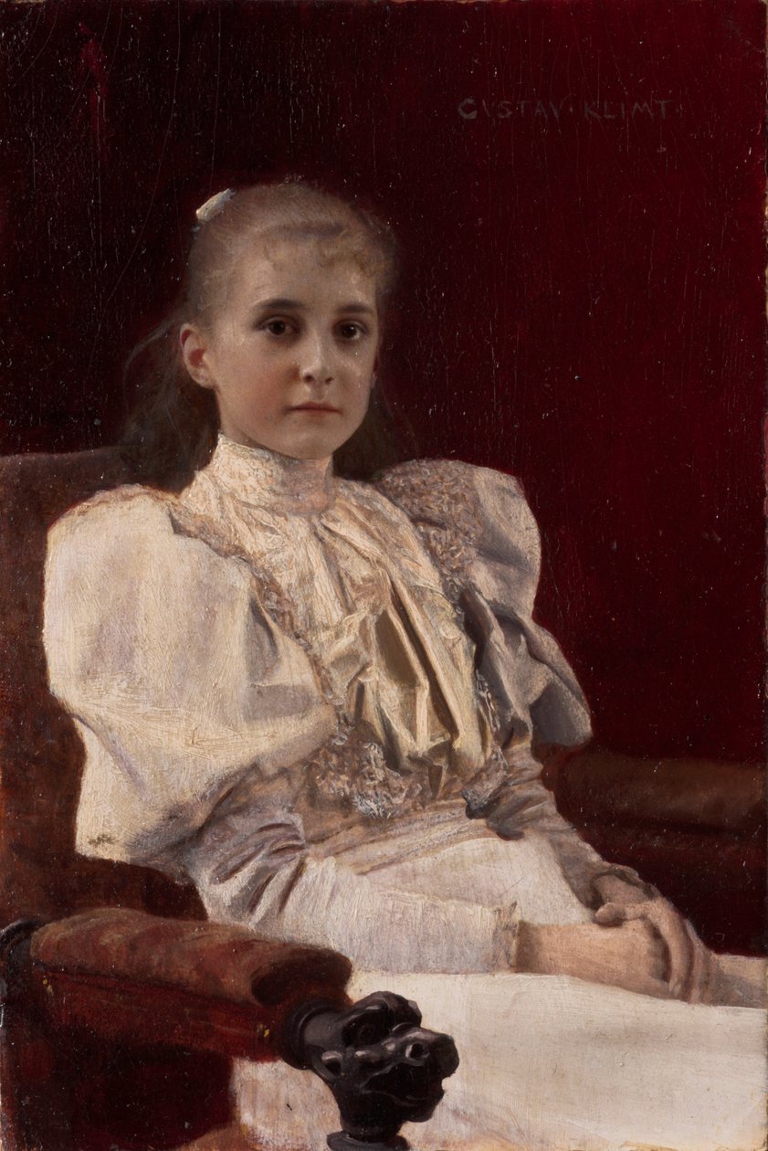Sitzendes junges Mädchen von Gustav Klimt