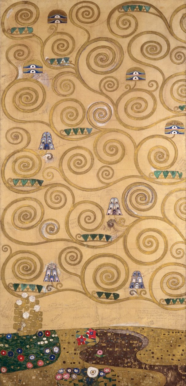 Skizzen für das Fries für den Palais Stoclet in Brüssel, Belgien von Gustav Klimt