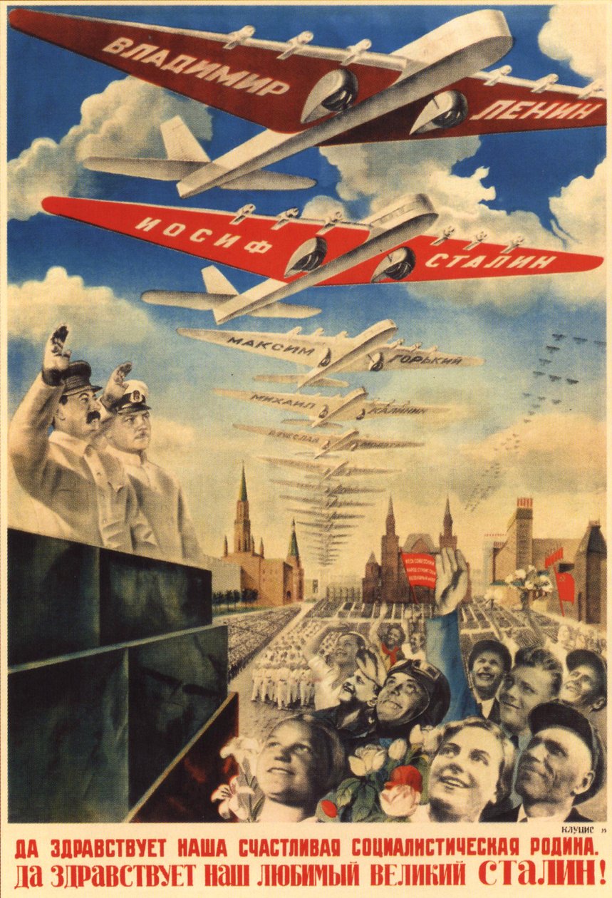 Es lebe unser glückliches sozialistisches Mutterland Poster, 1935 von Gustav Klutsis