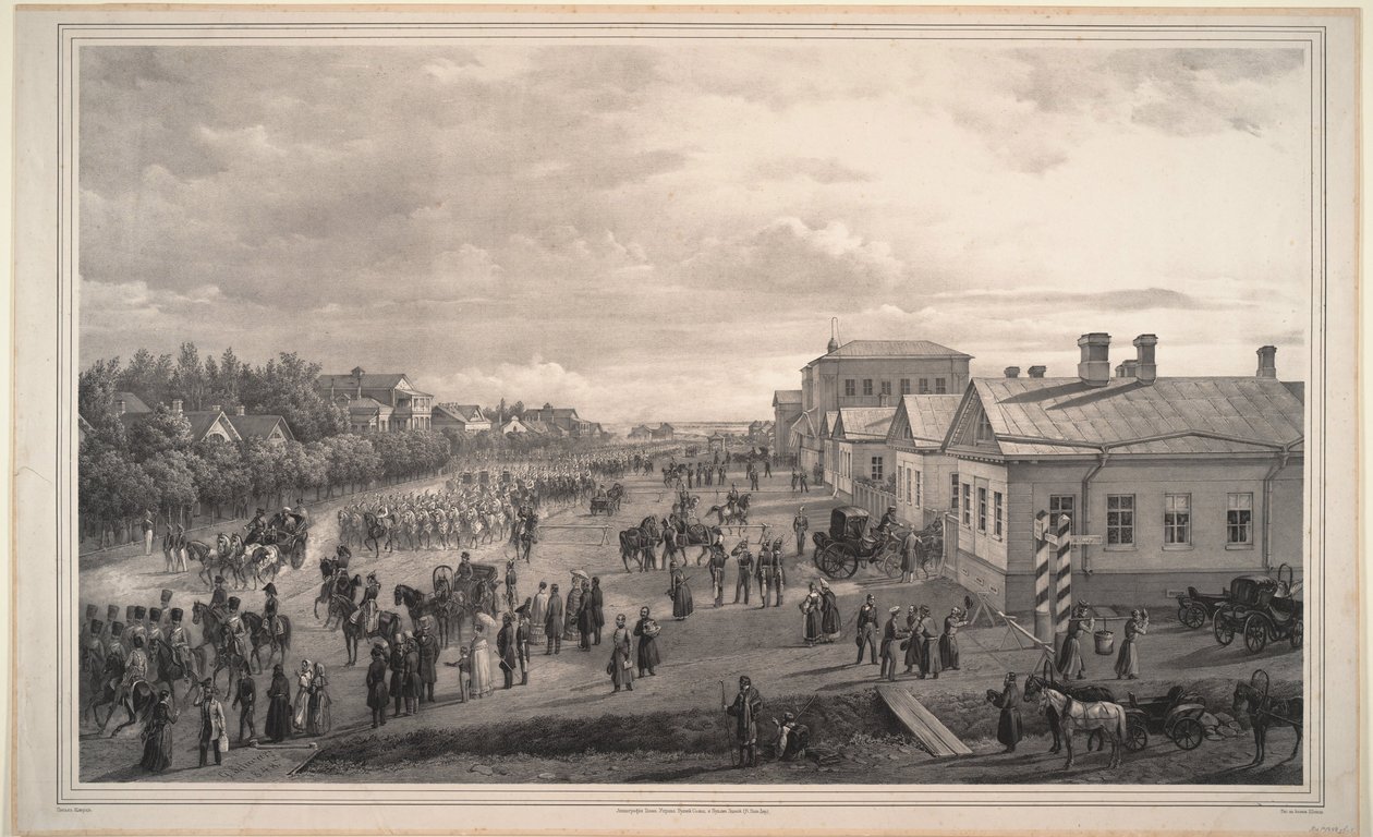 Parade der Chevalier-Garden durch Krasnoye Selo, 1848 von Gustav Schwarz