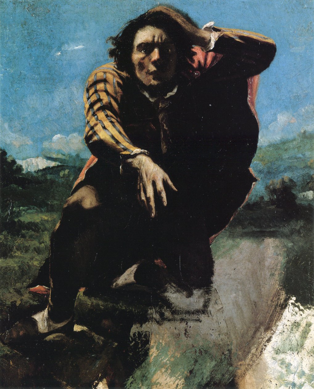 Der Mann, der vor Angst verrückt wurde von Gustave Courbet