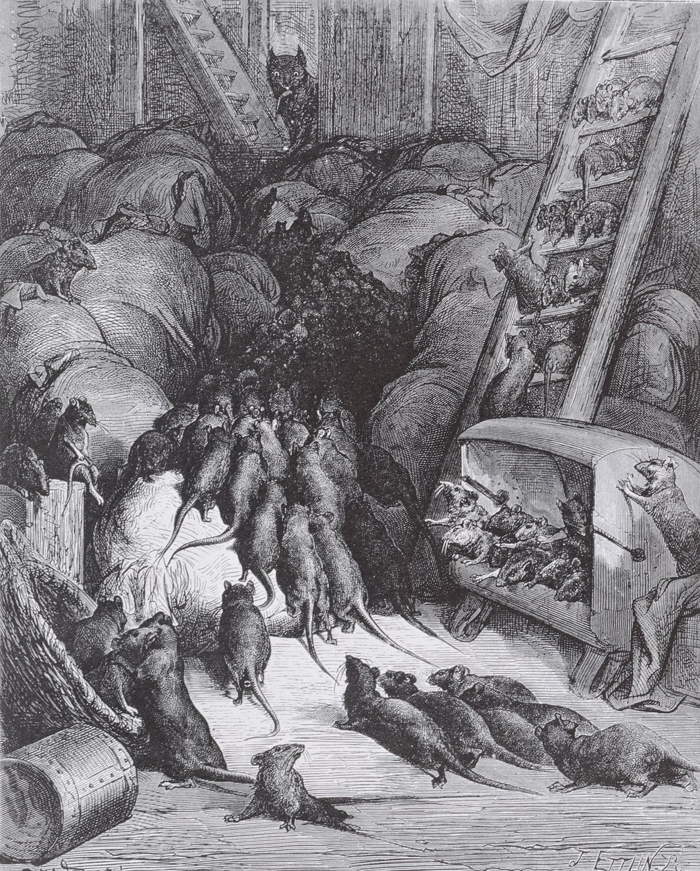 Die Liga der Ratten, 1868 von Gustave Dore