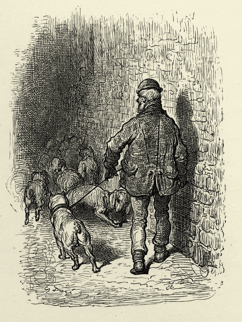Viktorianische Londoner Docks von Gustave Dore