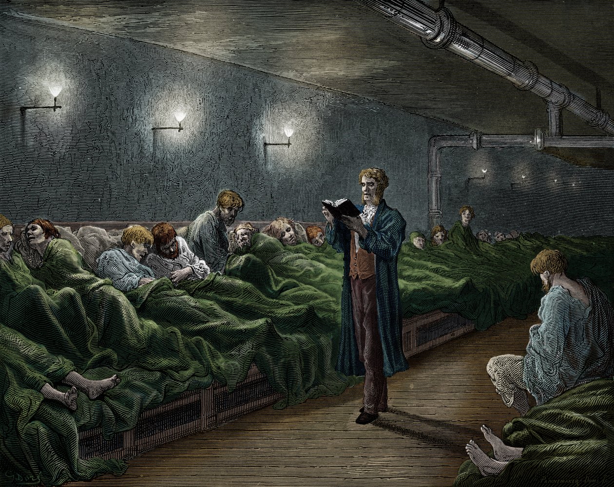 Viktorianisches London Zuflucht von Doré von Gustave Dore