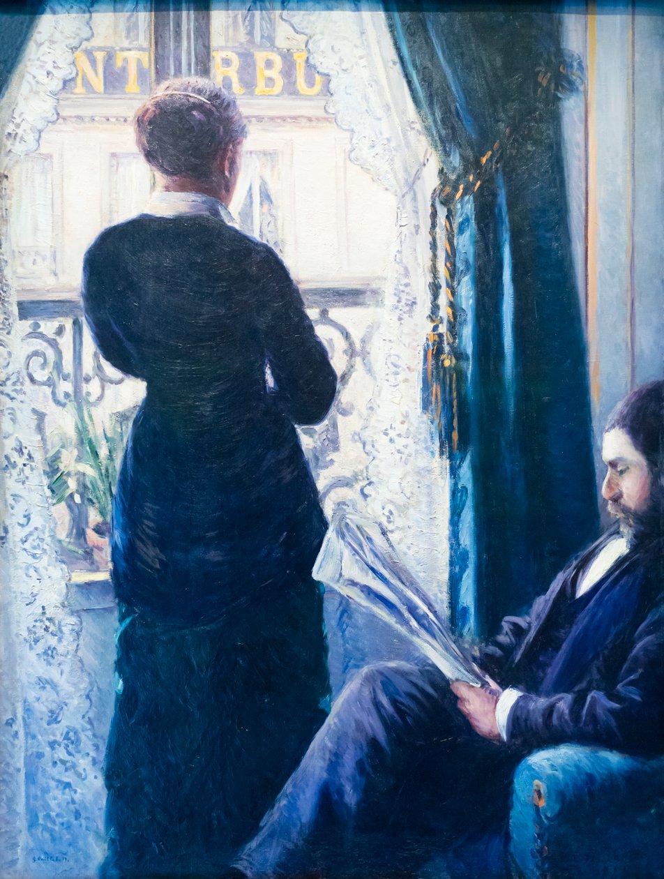 Innenraum, Frau am Fenster von Gustave Caillebotte