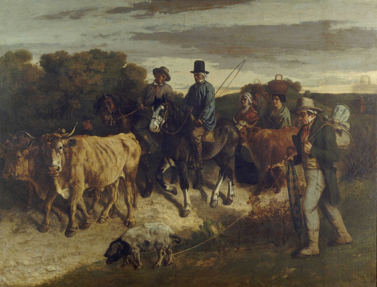 Die Bauern von Flagey kehren von der Messe zurück von Gustave Courbet