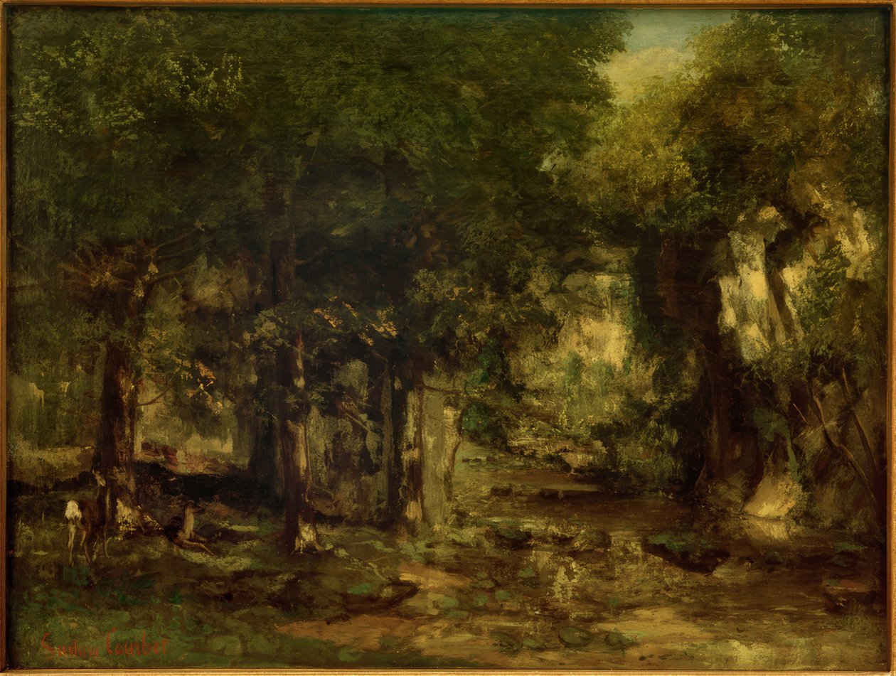 Die Hirschwiese am Bach von Plaisir-Fontaine von Gustave Courbet