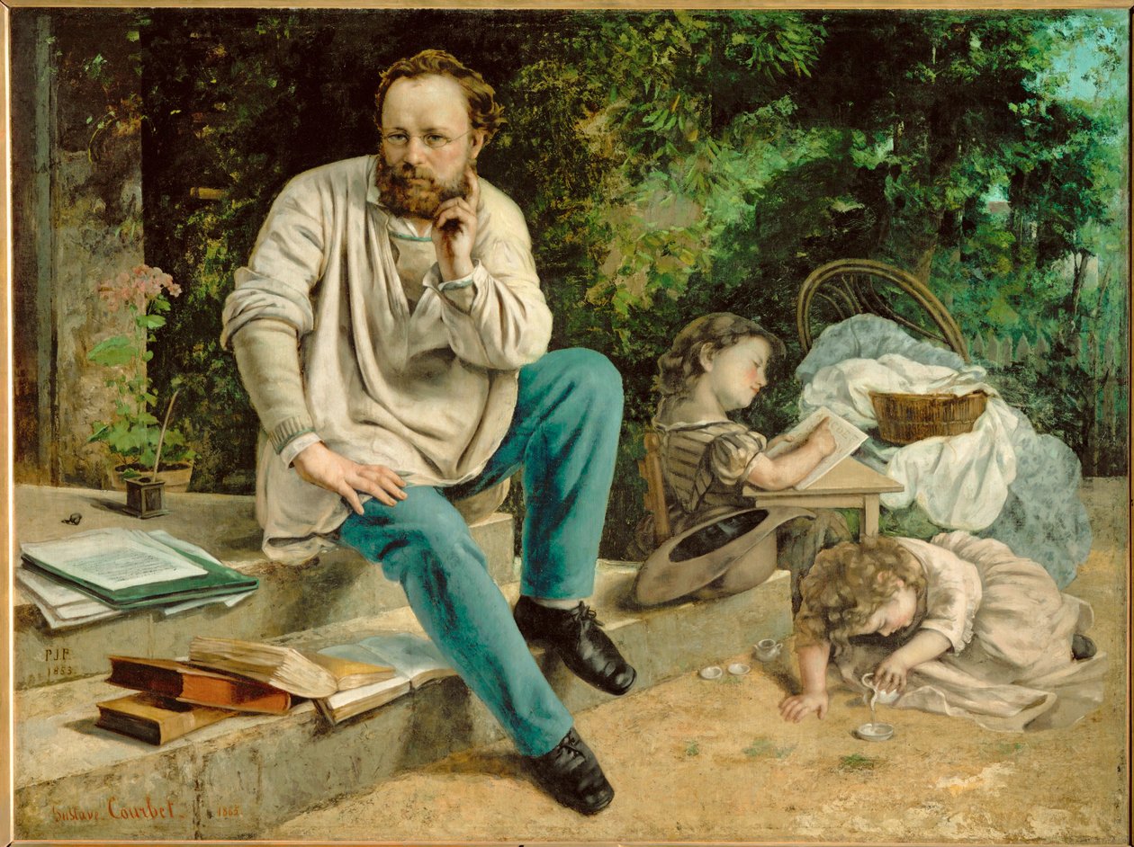 Pierre-Joseph Proudhon und seine Kinder von Gustave Courbet